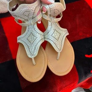 Bling gladiator sandals in a size 10